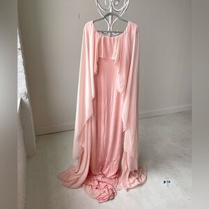 Sew Trendy Coral Maternity Dress